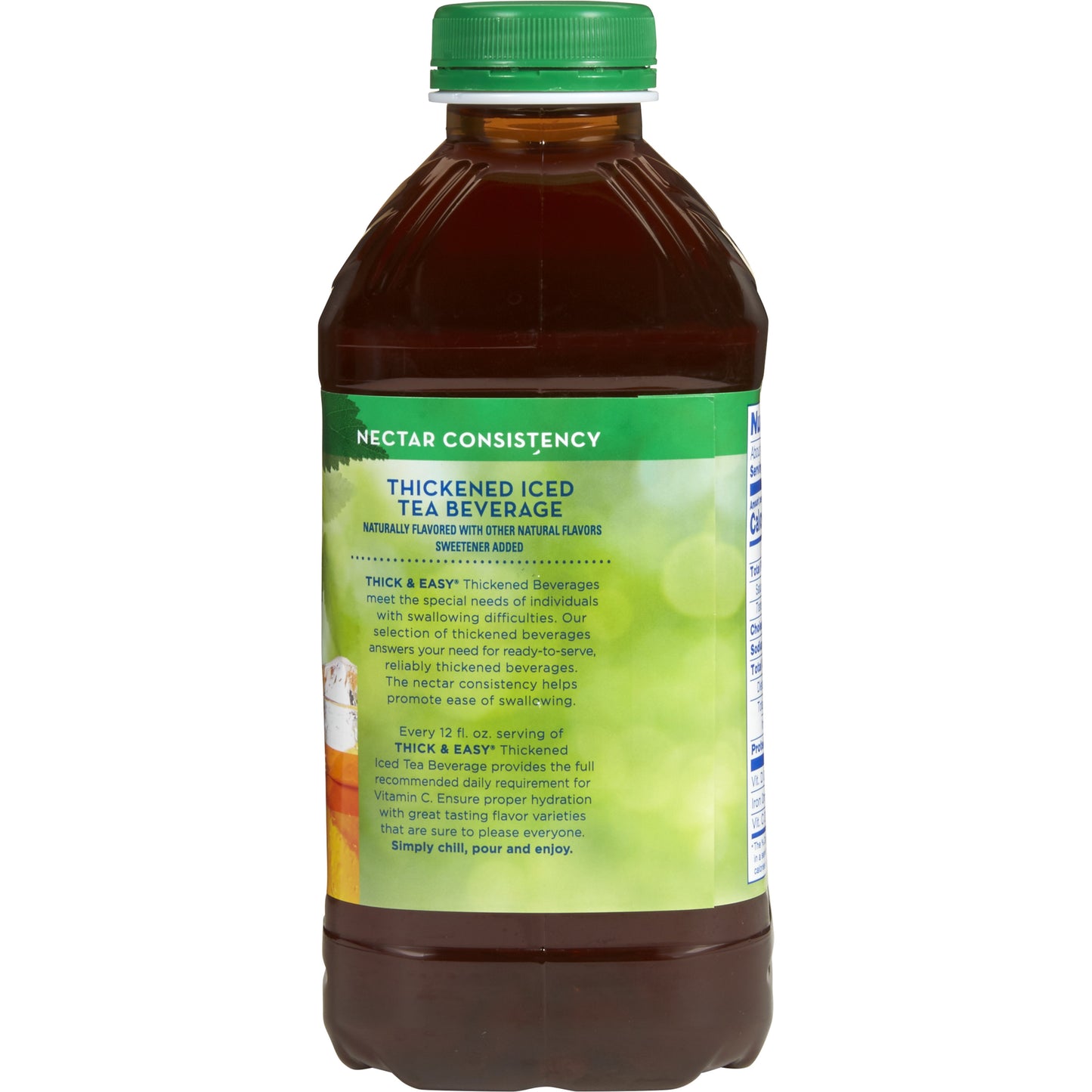 Thick & Easy® Thickened Beverage 46 oz. Bottle Iced Tea Flavor Liquid IDDSI Level 2 Mildly Thick (732809_CS)