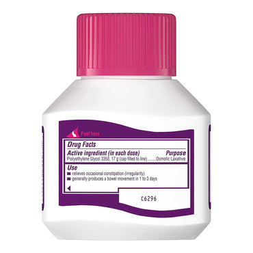 MiraLAX® Laxative Unflavored Powder 4.1 oz. 17 Gram Strength Polyethylene Glycol 3350 (930083_EA)