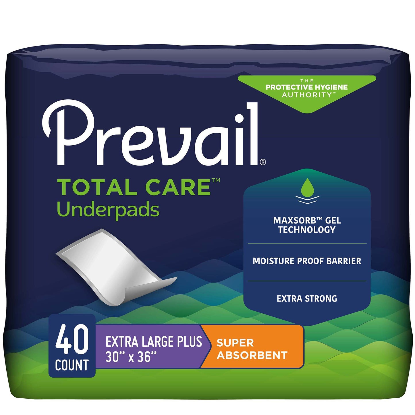 Prevail® Total Care™ Disposable Underpad 30 X 36 Inch Polymer Heavy Absorbency (572724_CS)