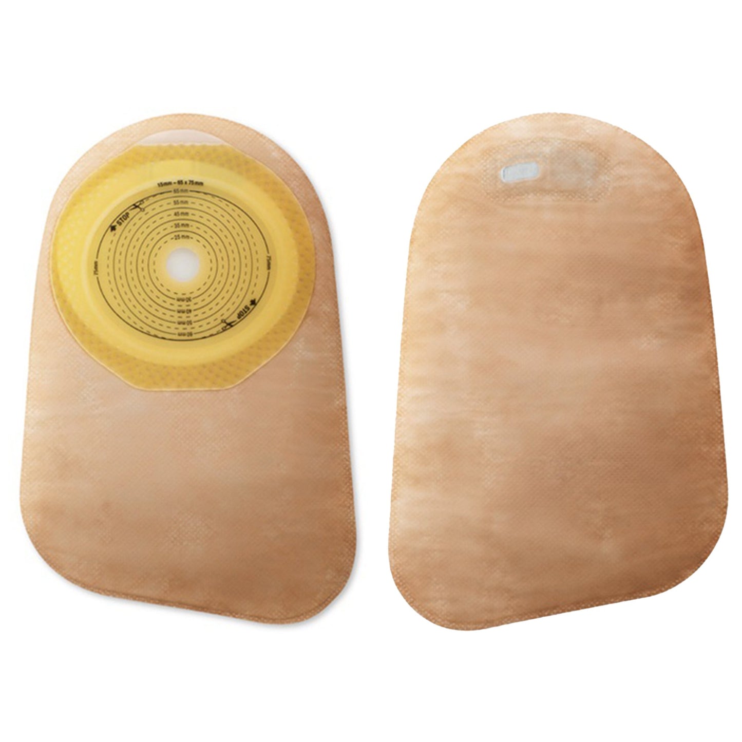 Premier™ Ostomy Pouch One-Piece System 9 Inch Length Flat, Pre-Cut 1 Inch Stoma Closed End (495233_BX)