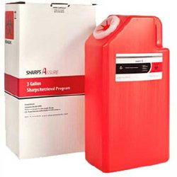 Sharps Assure Mailback Sharps Container Red Base Vertical Entry 3 Gallon (1088208_EA)