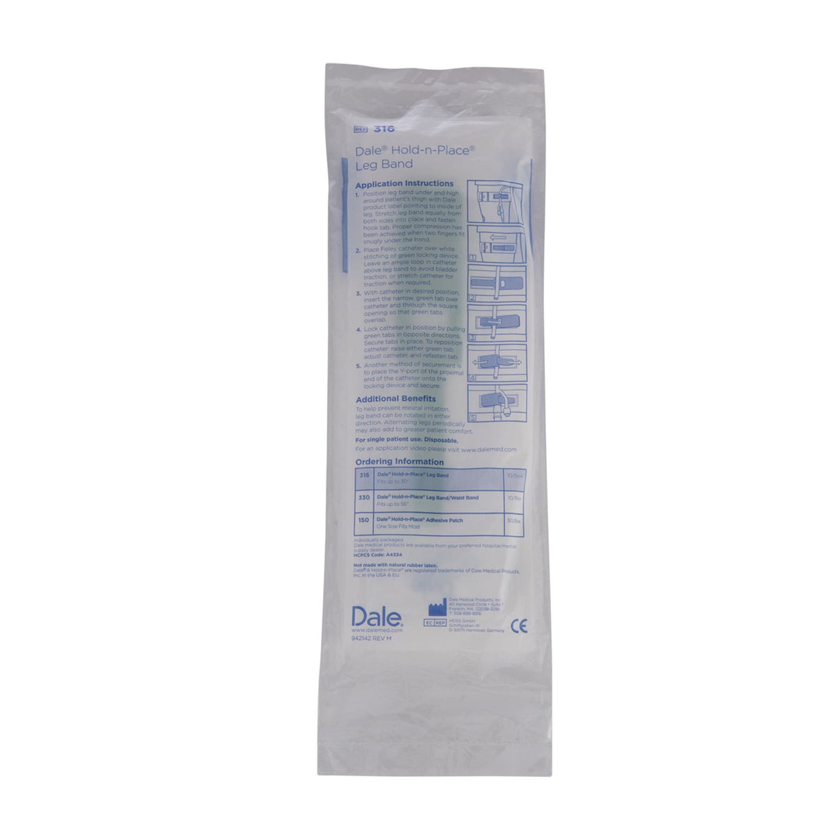 Hold-N-Place™ Foley Catheter Holder 2 Inch Wide, Exclusive Stretch Material, Hook and Loop Fastener (446494_BX)