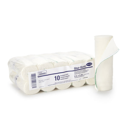 Shur-Band® LF Elastic Bandage 6 Inch X 5 Yard Single Hook and Loop Closure Natural NonSterile Standard Compression (442364_PK)