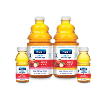 Thick-It® Clear Advantage® Thickened Beverage 64 oz. Bottle Apple Flavor Liquid IDDSI Level 3 Moderately Thick/Liquidized (742228_EA)