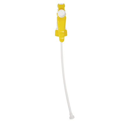 Impact® Chemical Resistant Trigger Sprayer, 1.0 ml, 10 Inch Tube, Yellow/White, 200/Case (IMP6009)