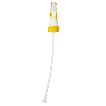 Impact® Chemical Resistant Trigger Sprayer, 1.0 ml, 10 Inch Tube, Yellow/White, 200/Case (IMP6009)