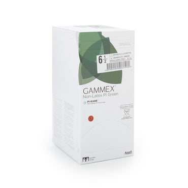 GAMMEX® Non-Latex PI Green Surgical Glove Size 6.5 Sterile Polyisoprene Standard Cuff Length Micro-Textured Light Green Chemo Tested (648142_CS)