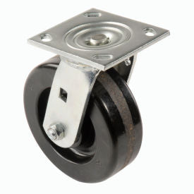 Global Industrial Heavy Duty Swivel Plate Caster 6" Plastic Wheel 800 Lb. Capacity (WB601118)