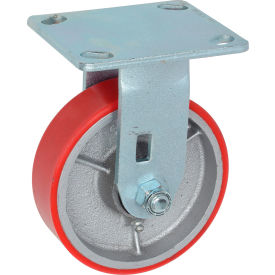 Global Industrial Heavy Duty Rigid Plate Caster 5" Polyurethane Wheel 500 Lb. Capacity (WB601210)