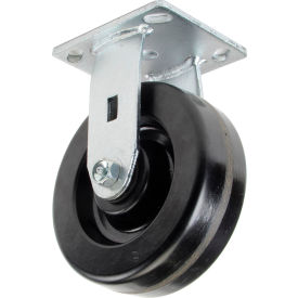 Global Industrial Heavy Duty Rigid Plate Caster 6" Plastic Wheel 800 Lb. Capacity (WB601218)