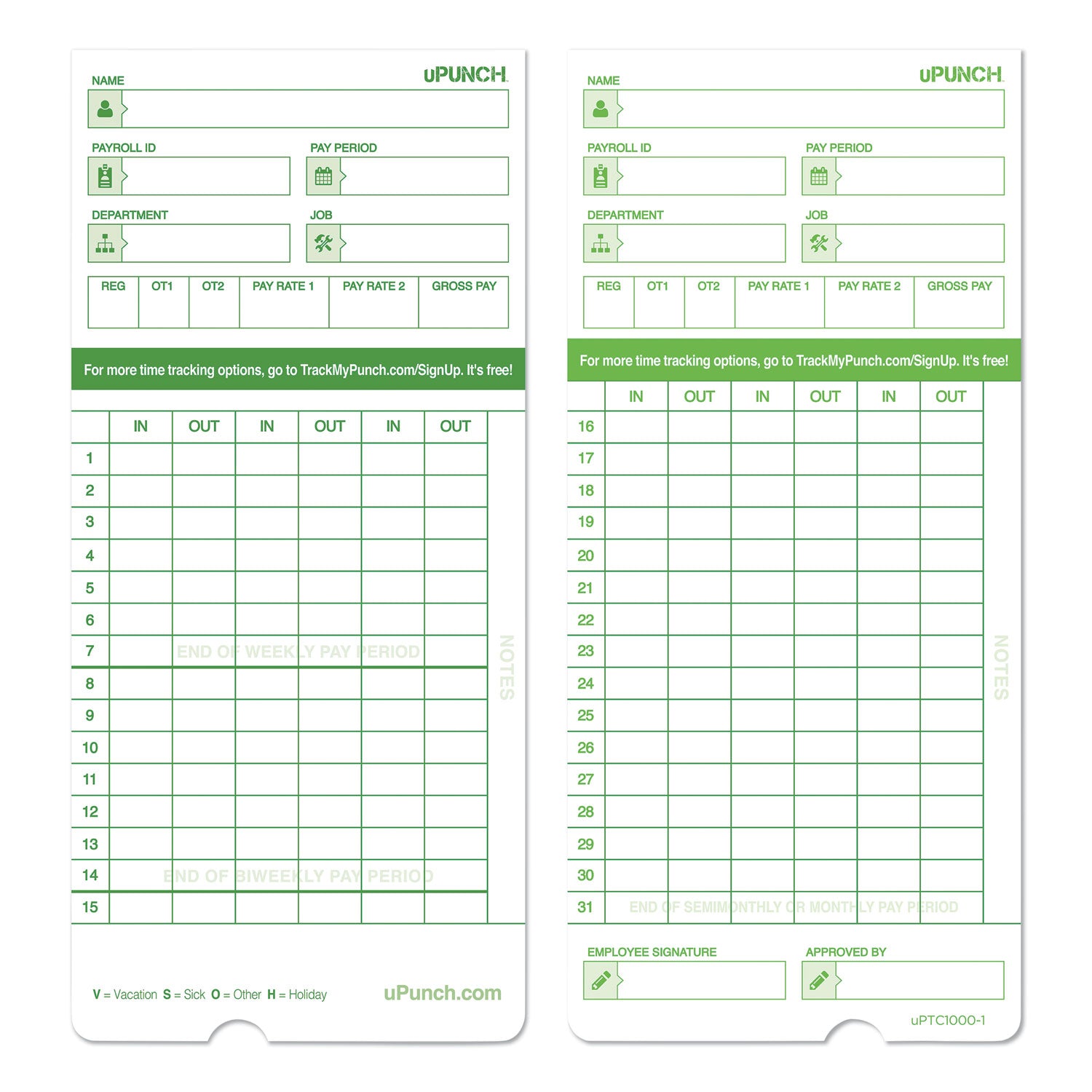 upunch-time-clock-cards-for-upunch-hn1000-hn3000-hn3600-two-sides-7-5-x-3-5-100-pack-ppzhntcg1100_1