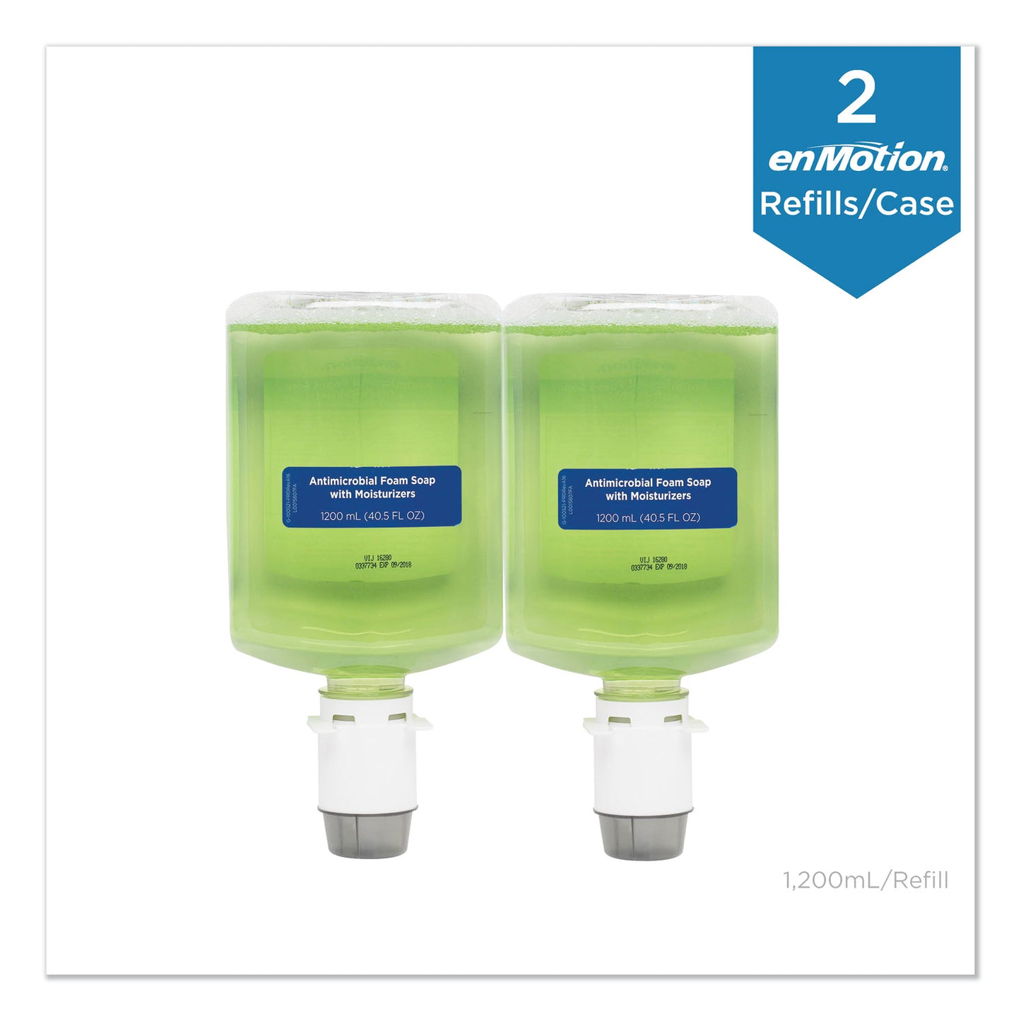 Georgia Pacific® Professional GP enMotion Automated Touchless Antimicrobial Foam Soap Refill, Tranquil Aloe Scent, 1,200 mL Bottle, 2/Carton (GPC42819)