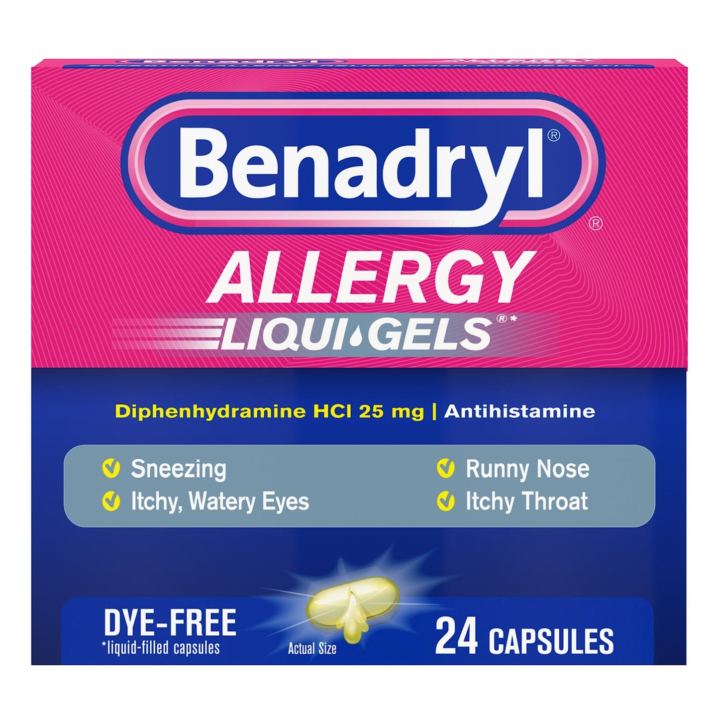 Benadryl® Allergy Relief 25 mg Strength Gelcap 24 per Box (697285_BX)