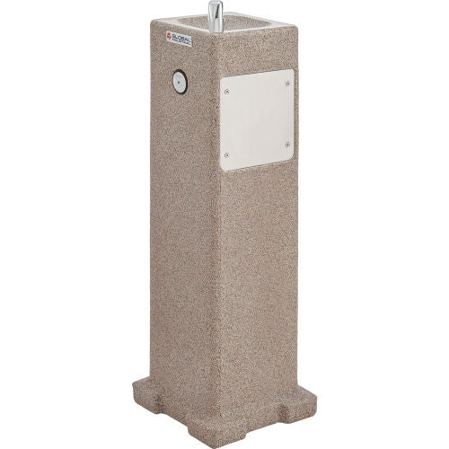 Global Industrial Outdoor Pedestal Drinking Fountain, Rotocast Granite Finish (WB603603)