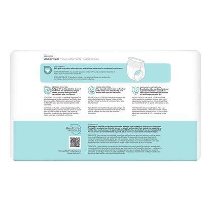 Tranquility® Essential Unisex Adult Absorbent Underwear Pull On with Tear Away Seams Small Disposable Moderate Absorbency (884709_BG)