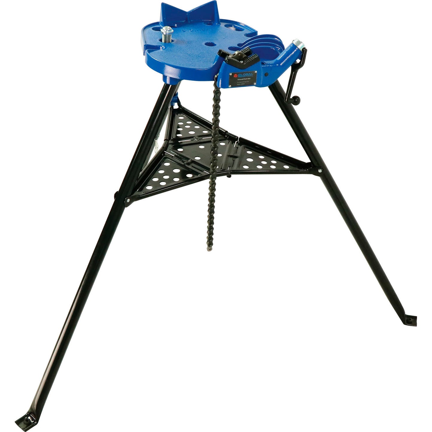 Global Industrial Tri-Stand Chain Vise, 1/2" - 6" Pipe Capacity (WB604081)