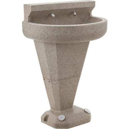 Global Industrial Pedestal Wash Fountain, 2 Station, Foot-Operated (WB604082)