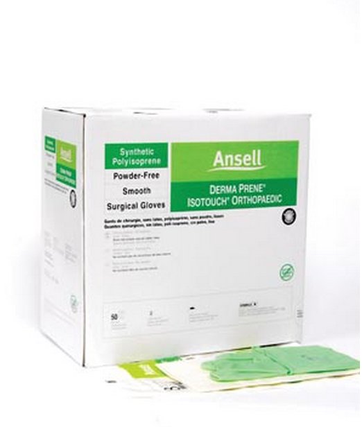 GAMMEX® Non-Latex PI Ortho Surgical Glove Size 7.5 Sterile Polyisoprene Standard Cuff Length Micro-Textured Light Green Chemo Tested (739495_BX)
