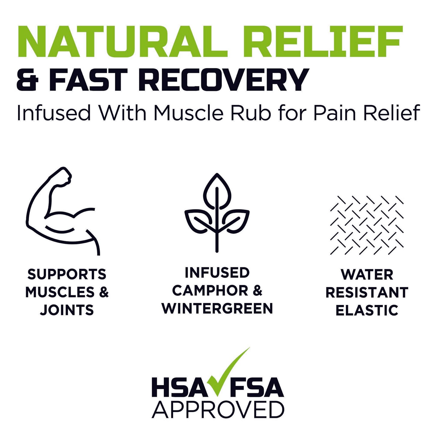 Green Drop™ Kinesiology Tape Black 2 X 10 Inch Nylon / Polyester / Spandex NonSterile (1230639_CS)