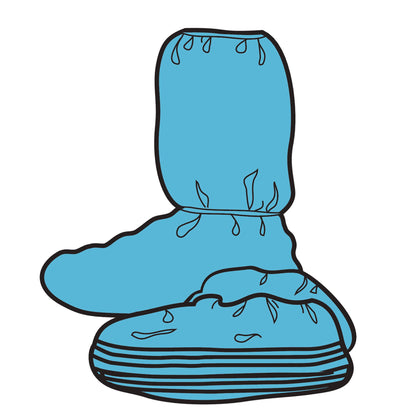Hi Guard® Boot Cover One Size Fits Most Knee High Nonskid Sole Blue NonSterile (1043507_PK)