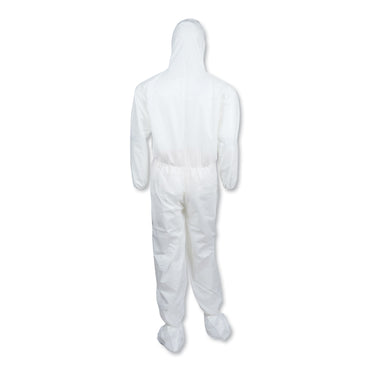 KleenGuard™ A30 Hood and Boots Splash/Particle Protection Coverall, 6X-Large, White, 21/Carton (ANS27239)