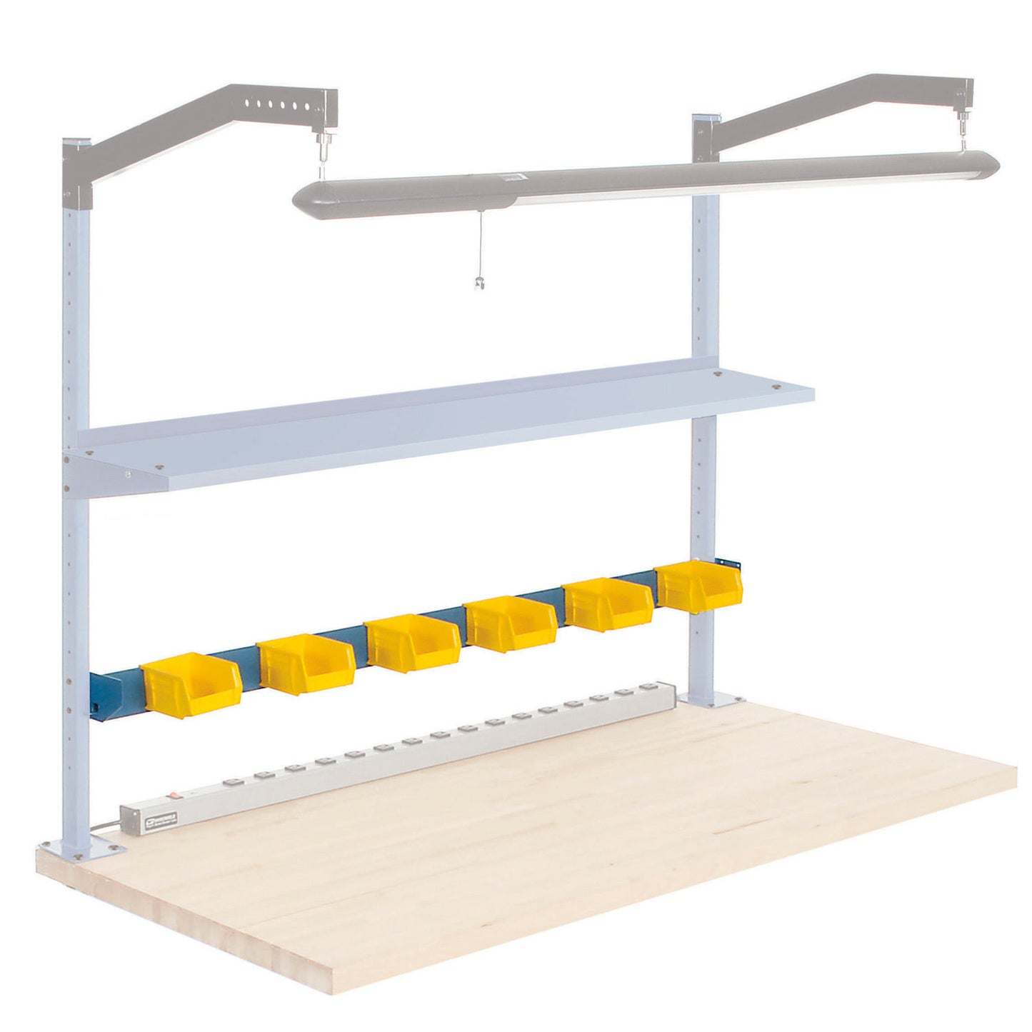 Global Industrial 72"W Bin Rail- Blue (WB606943)