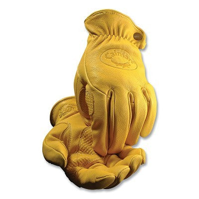 PIP 1324 Gold Ovis-Hide™ Sheep Grain Drivers Gloves, Medium, Unlined, Gold (607-1324-M)