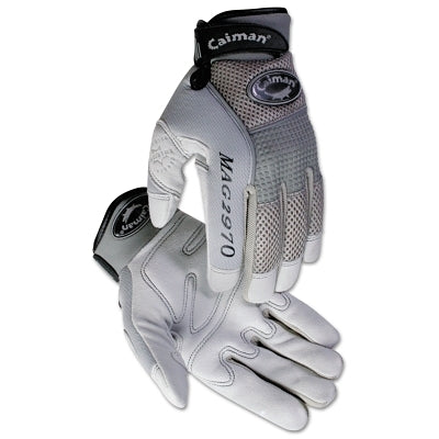 PIP 2970 Deerskin Padded Palm Knuckle Protection Mechanics Gloves, Medium, Gray (607-2970-M)
