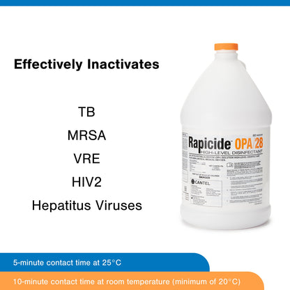 Rapicide™ OPA/28 OPA High-Level Disinfectant RTU Liquid 1 gal. Jug Reusable (835023_CS)