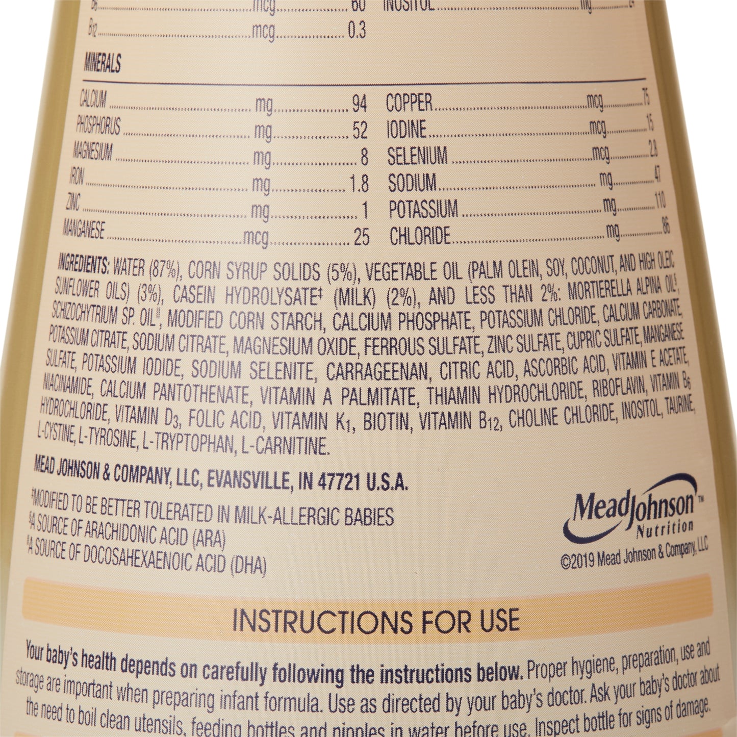 Nutramigen® Infant Formula Unflavored 32 oz. Bottle Liquid Iron Cow's Milk Allergy (1170463_CS)