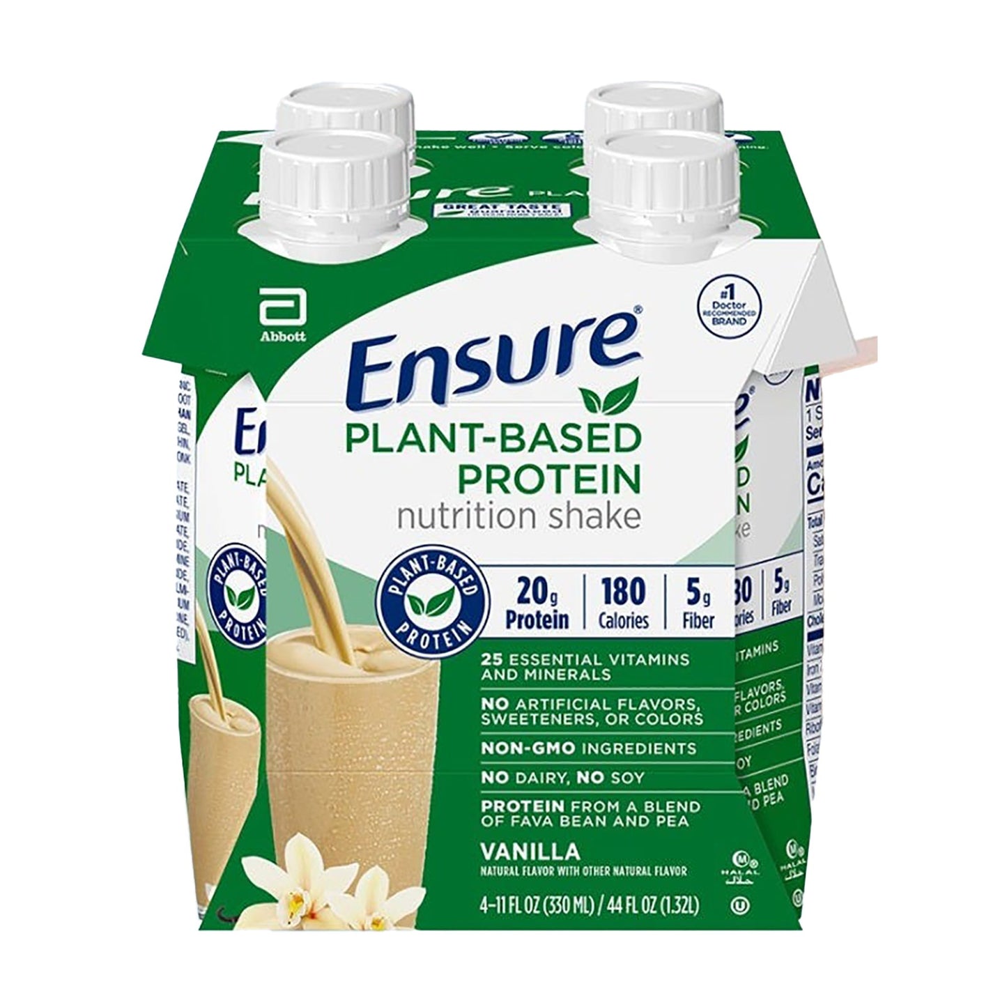 Ensure® Plant Based Protein Nutrition Shake Oral Supplement Vanilla Flavor Liquid 11 oz. Carton (1157246_EA)