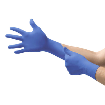 MICROFLEX® Cobalt® Exam Glove X-Large NonSterile Nitrile Standard Cuff Length Fully Textured Blue Not Rated (949837_BX)
