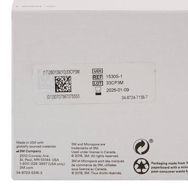 3M™ Micropore™ Medical Tape White 1 Inch X 1-1/2 Yard Paper NonSterile (6150_BX)