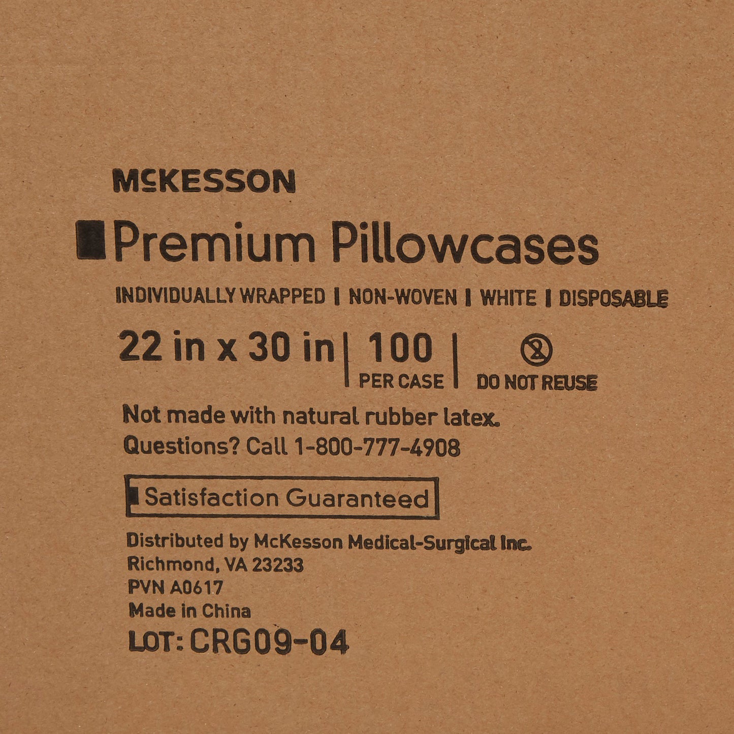 McKesson Pillowcase Standard White Disposable (1081637_CS)