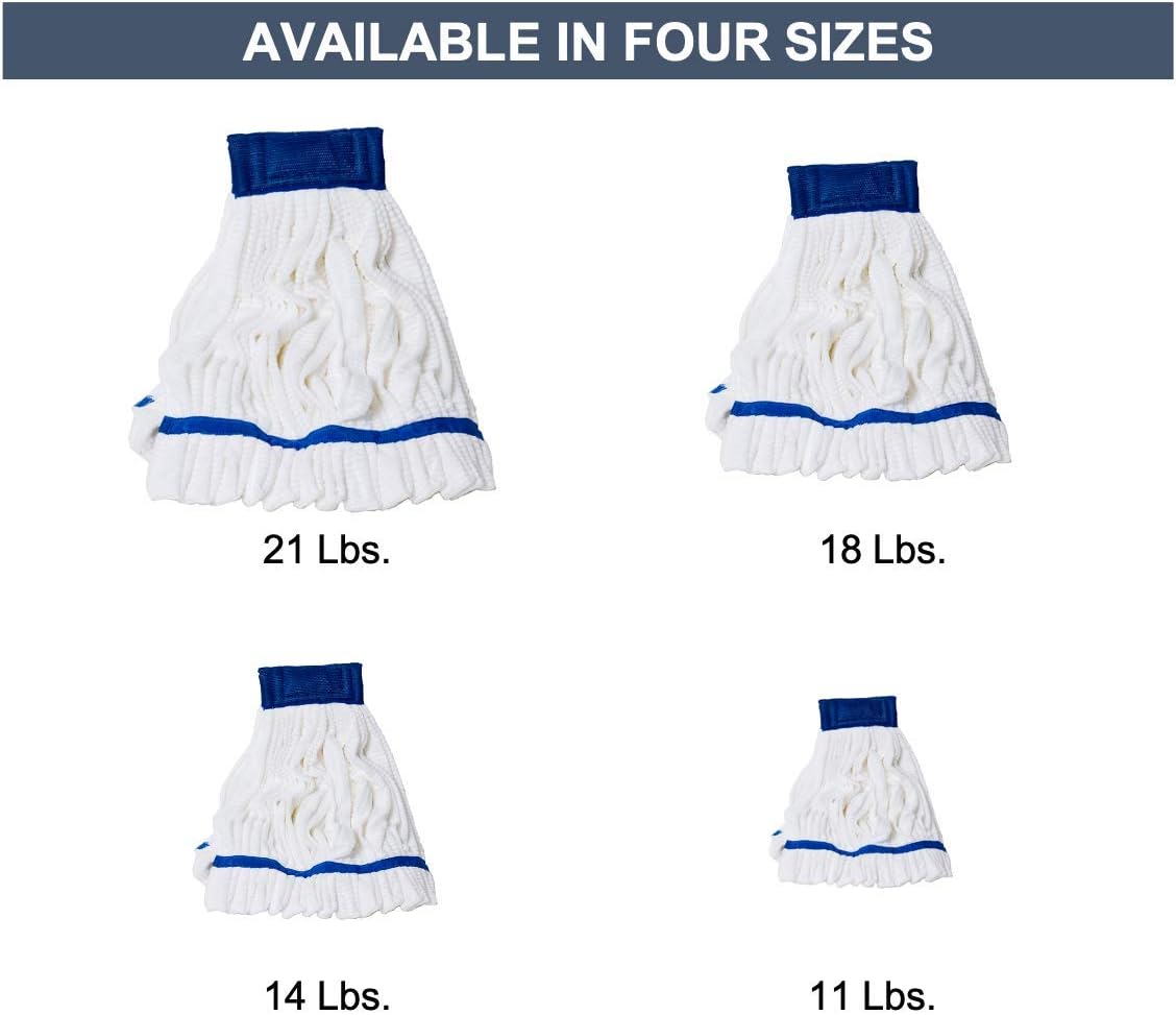 Hospeco® Microfiber Tube Mop, 11oz White, 12/Case (HOSM600011W-CS)