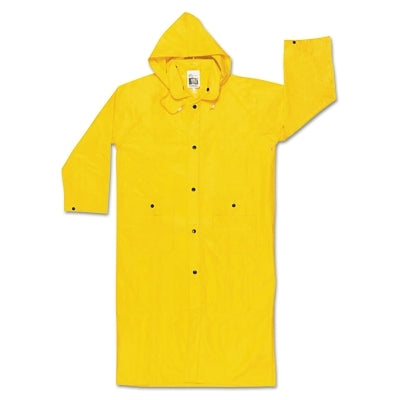 MCR Safety Wizard Raincoat, 0.28 mm, PVC/Nylon, Yellow, X-Large (611-300CXL)