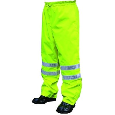 MCR Safety 598RPW Luminator™ Breathable Elastic Waist Rain Pants, Fluorescent Lime, Medium (611-598RPWM)