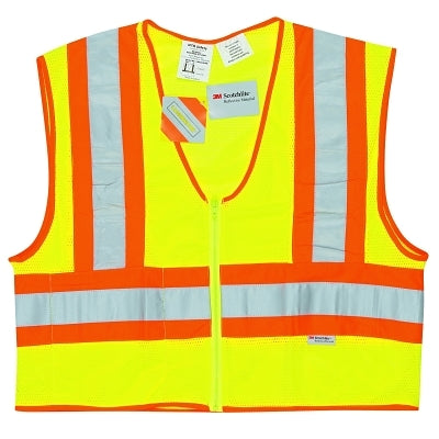 MCR Safety Luminator™ Class II Limited Flammability Vest, Tear-Away, Medium, Polyester Mesh, Fluorescent Lime, Hook and Loop (611-CL2MLPFRM)