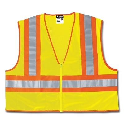 MCR Safety Luminator Class II Flame Resistant Vests, X-Large, Fluorescent Lime (611-WCCL2LFRXL)