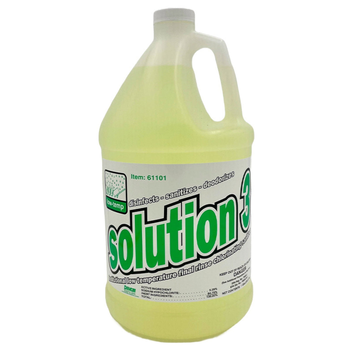 Hospeco® Solution 3 Chlorinating Sanitizer, 4x1 Gallon (HOS61101)