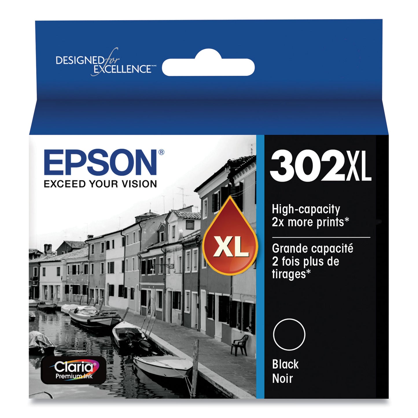 Epson® T302XL020-S (T302XL) Claria High-Yield Ink, Black (EPST302XL020S)