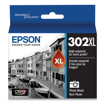 Epson® T302XL120-S (T302XL) Claria High-Yield Ink, Photo Black (EPST302XL120S)