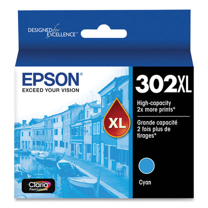Epson® T302XL220-S (T302XL) Claria High-Yield Ink, Cyan (EPST302XL220S)