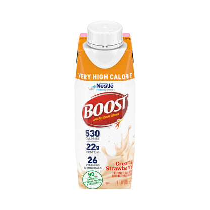 Boost® Very High Calorie Oral Supplement Strawberry Flavor Liquid 8 oz. Reclosable Carton (1178505_EA)