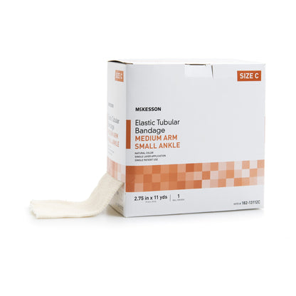 McKesson Spandagrip™ Elastic Tubular Support Bandage 2-3/4 Inch X 11 Yard Medium Arm / Small Ankle Pull On Natural NonSterile Size C Standard Compression (1112848_CS)