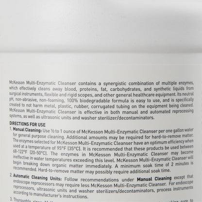 McKesson Multi-Enzymatic Instrument Detergent Liquid 1 gal. Jug Spring Fresh Scent (803319_CS)