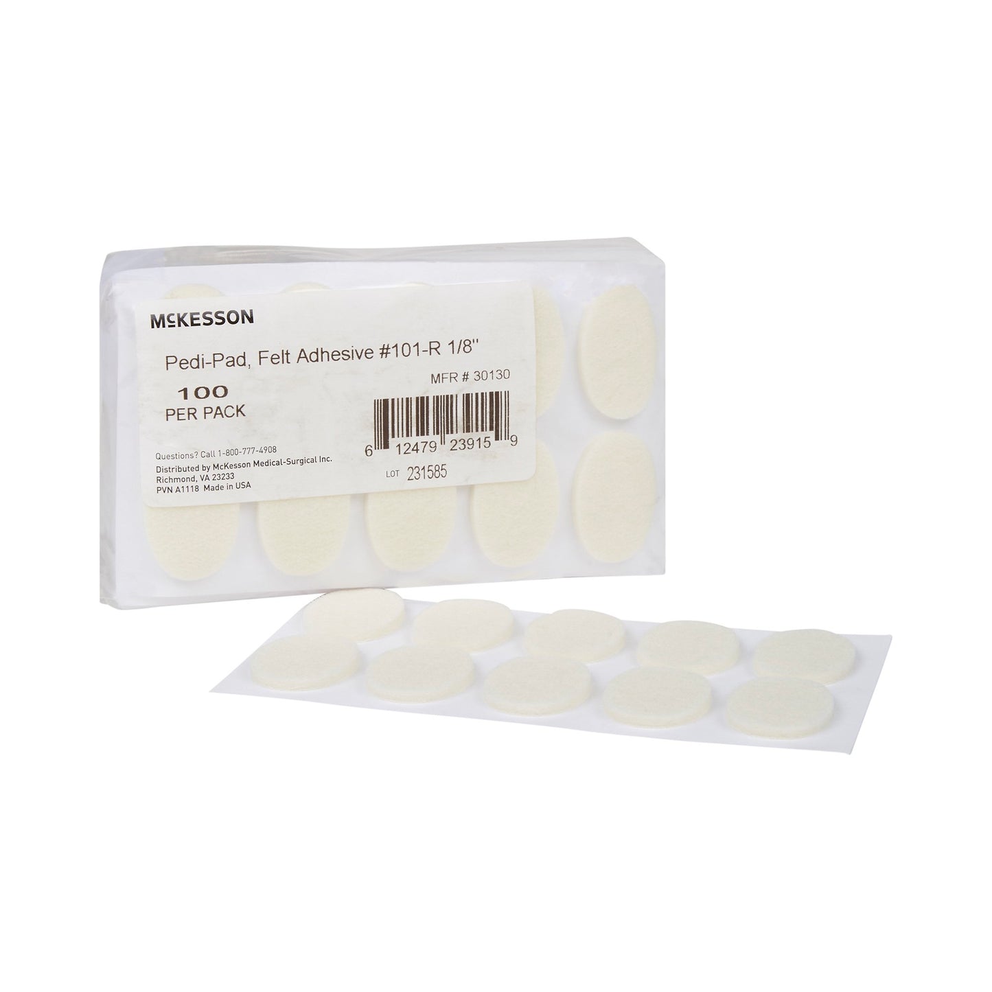 McKesson Pedi-Pad Protective Pad Size 101-Regular Adhesive Foot (1111071_PK)