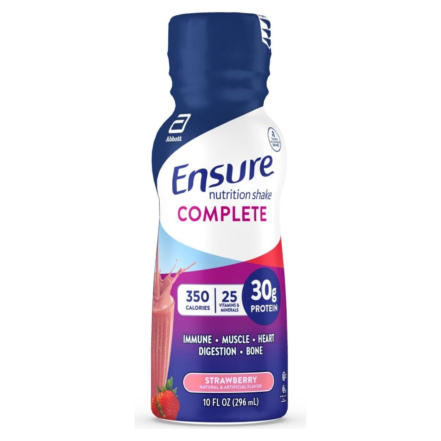 Ensure® Complete Oral Supplement Strawberry Flavor Liquid 10 oz. Bottle (1195720_CS)