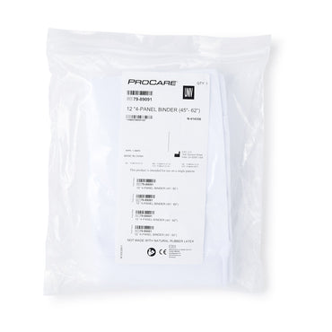 ProCare® Premium Abdominal Binder One Size Fits Most Hook and Loop Closure 45 to 62 Inch Waist Circumference 12 Inch Height Adult (302631_EA)
