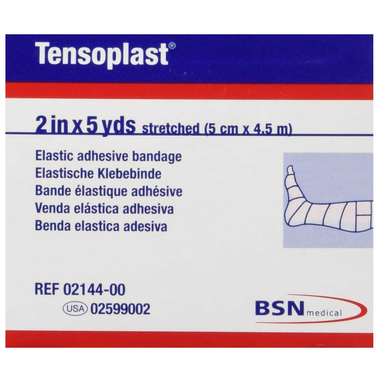 Tensoplast® Elastic Adhesive Bandage 2 Inch X 5 Yard No Closure Tan NonSterile Medium Compression (280228_EA)